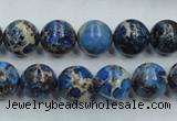 CAT212 15.5 inches 10mm round dyed natural aqua terra jasper beads