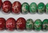 CAT305 15.5 inches 7*10mm – 15*20mm rondelle dyed aqua terra jasper beads