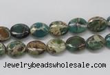 CAT5010 15.5 inches 8*10mm oval natural aqua terra jasper beads