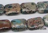 CAT5016 15.5 inches 13*18mm rectangle natural aqua terra jasper beads