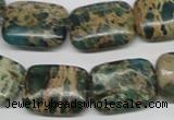 CAT5017 15.5 inches 15*20mm rectangle natural aqua terra jasper beads