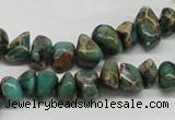 CAT5019 15.5 inches 8*12mm nuggets natural aqua terra jasper chip beads