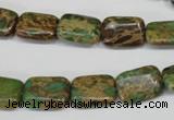 CAT5040 15.5 inches 10*14mm rectangle natural aqua terra jasper beads