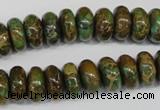 CAT5046 15.5 inches 6*12mm rondelle natural aqua terra jasper beads