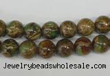 CAT5050 15.5 inches 8mm round natural aqua terra jasper beads