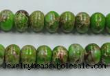 CAT55 15.5 inches 8*10mm rondelle dyed natural aqua terra jasper beads