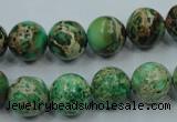 CAT59 15.5 inches 12mm round dyed natural aqua terra jasper beads