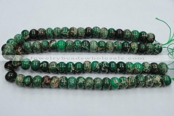 CAT60 15.5 inches 10*14mm rondelle dyed natural aqua terra jasper beads