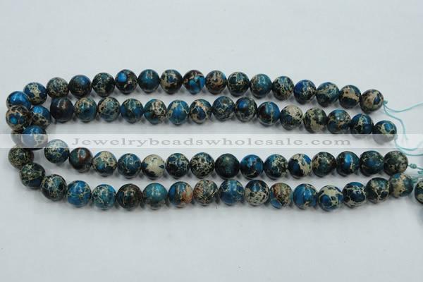 CAT62 15.5 inches 12mm round dyed natural aqua terra jasper beads