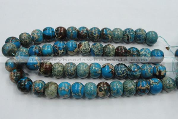 CAT64 15.5 inches 15*18mm rondelle dyed natural aqua terra jasper beads