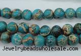 CAT75 15.5 inches 8mm round dyed natural aqua terra jasper beads