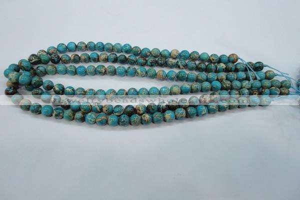 CAT75 15.5 inches 8mm round dyed natural aqua terra jasper beads