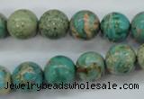 CAT76 15.5 inches 12mm round dyed natural aqua terra jasper beads