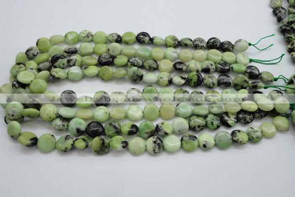 CAU201 15.5 inches 12mm flat round Australia chrysoprase beads