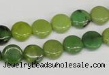 CAU37 15.5 inches 10mm flat round australia chrysoprase beads wholesale