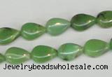 CAU41 15.5 inches 8*12mm flat teardrop australia chrysoprase beads