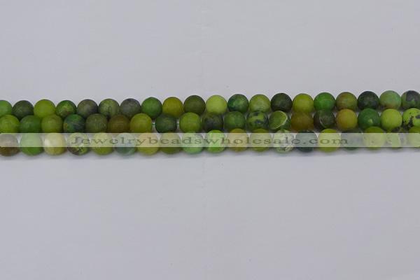 CAU412 15.5 inches 8mm round matte Australia chrysoprase beads