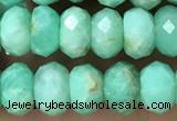 CAU488 15.5 inches 5*8mm faceted rondelle Australia chrysoprase beads