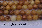 CAY01 15.5 inches 4mm round African yellow jasper beads wholesale