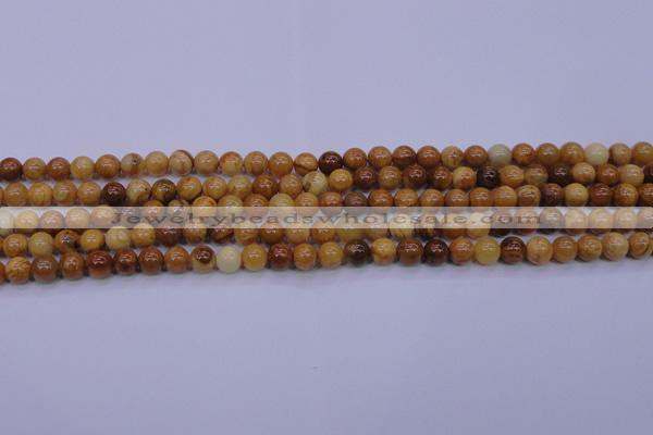 CAY02 15.5 inches 6mm round African yellow jasper beads wholesale