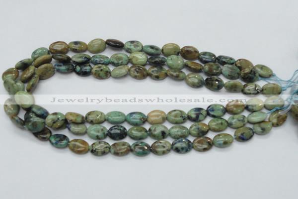 CAZ03 15.5 inches 10*14mm oval natural azurite gemstone beads