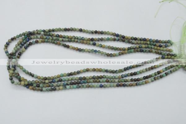 CAZ06 15.5 inches 4mm round natural azurite gemstone beads