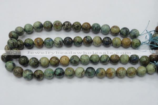 CAZ11 15.5 inches 14mm round natural azurite gemstone beads