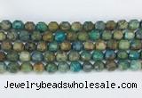 CBBS02 15 inches 8mm faceted prism chrysocolla beads wholesale