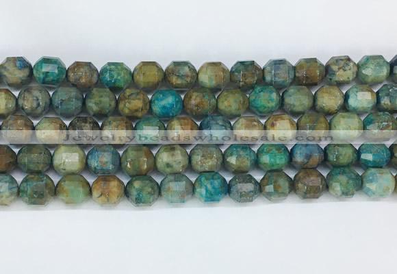 CBBS02 15 inches 8mm faceted prism chrysocolla beads wholesale