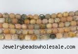 CBBS03 15 inches 8mm faceted prism peach calcite beads wholesale