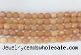 CBBS04 15 inches 8mm faceted prism peach calcite beads wholesale