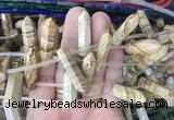 CBBS102 15 inches 8*30mm - 8*32mm hexahedral prism picture jasper beads