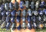 CBBS35 15 inches 12*25mm - 14*28mm hexahedral prism sodalite beads