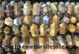 CBBS40 15 inches 12*25mm - 14*28mm hexahedral prism yellow jasper beads