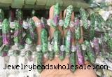 CBBS65 15 inches 8*30mm - 9*33mm hexahedral prism ruby zoisite beads