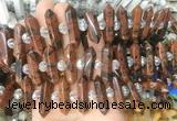 CBBS71 15 inches 8*30mm - 9*33mm hexahedral prism mahogany obsidian beads