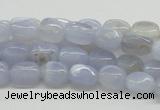 CBC05 15.5 inches 7*10mm nugget blue chalcedony beads wholesale