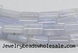 CBC07 15.5 inches 8*12mm rectangle blue chalcedony beads wholesale