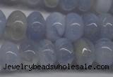 CBC21 15.5 inches 6*10mm rondelle blue chalcedony beads wholesale