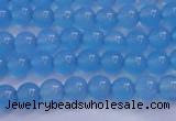 CBC251 15.5 inches 6mm A grade round ocean blue chalcedony beads