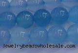 CBC253 15.5 inches 10mm A grade round ocean blue chalcedony beads