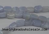 CBC26 15.5 inches 6*8mm nuggets blue chalcedony beads wholesale