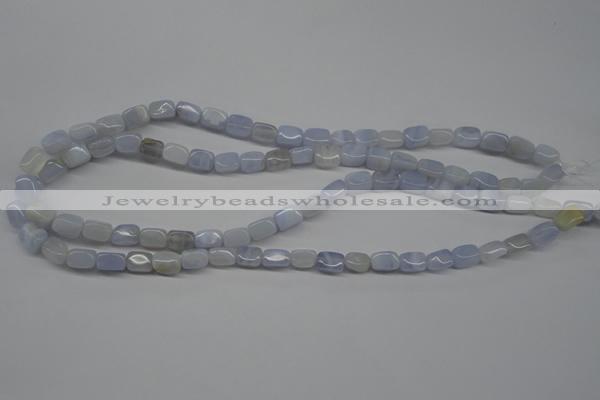 CBC26 15.5 inches 6*8mm nuggets blue chalcedony beads wholesale