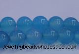 CBC262 15.5 inches 8mm AA grade round ocean blue chalcedony beads