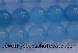 CBC264 15.5 inches 12mm AA grade round ocean blue chalcedony beads