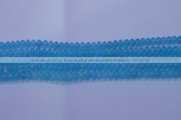 CBC270 15.5 inches 4*6mm A grade rondelle ocean blue chalcedony beads