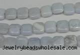 CBC36 15.5 inches 8*8mm square blue chalcedony beads wholesale