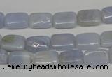 CBC39 15.5 inches 8*12mm rectangle blue chalcedony beads wholesale