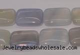 CBC41 15.5 inches 15*20mm rectangle blue chalcedony beads wholesale