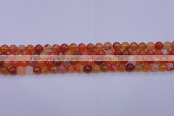 CBC412 15.5 inches 8mm AA grade round orange chalcedony beads